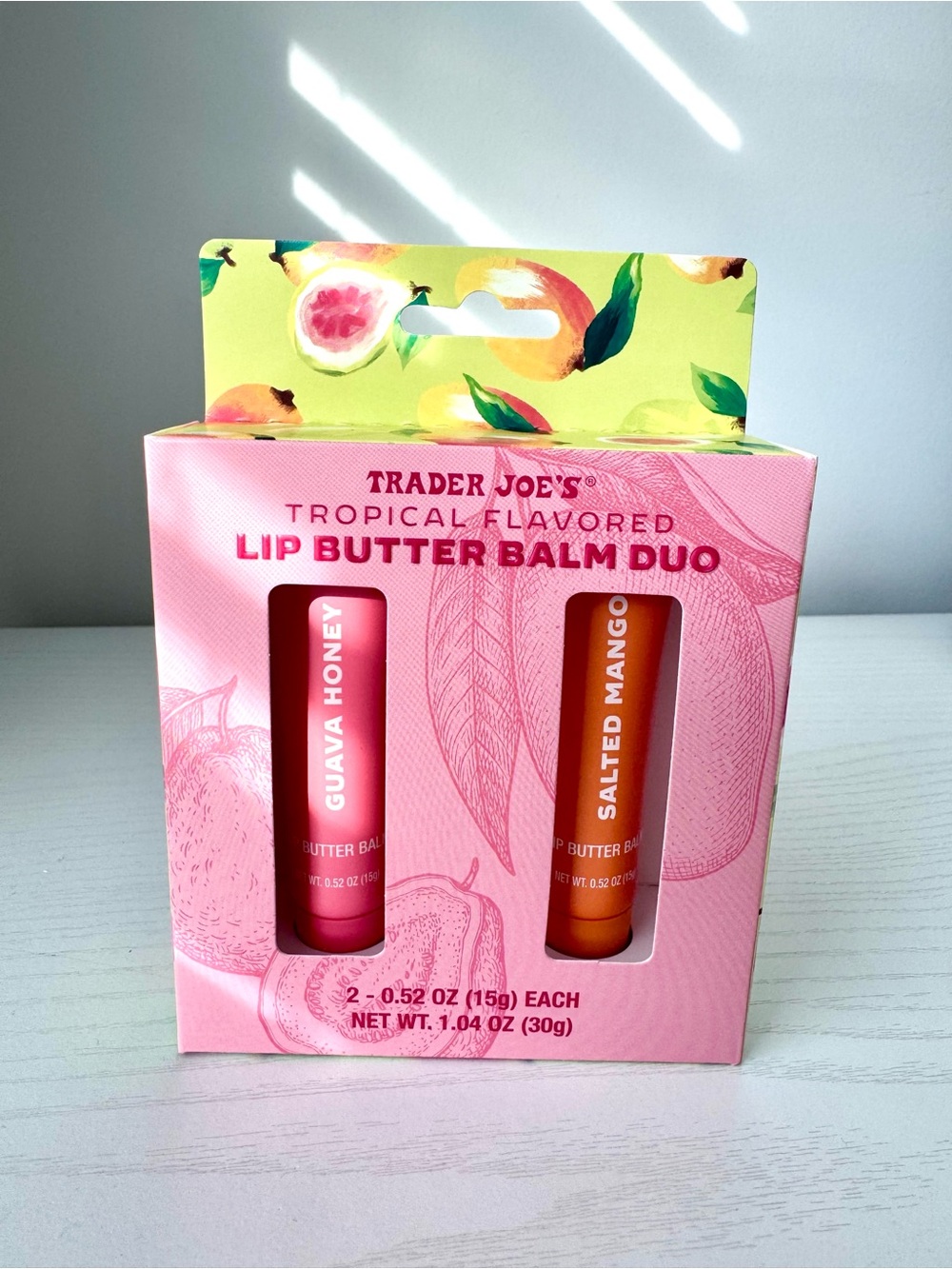 Trader Joe’s Tropical Flavored Lip Butter Balm Duo - Guava Honey & Salted Mango